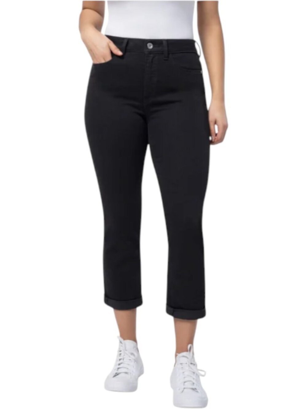 NEW Black Santana Tummy Control Capri Jeans